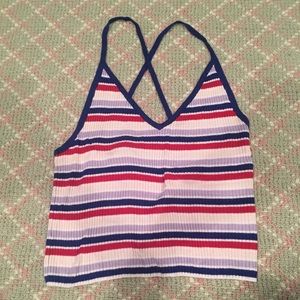 Cross back tank top